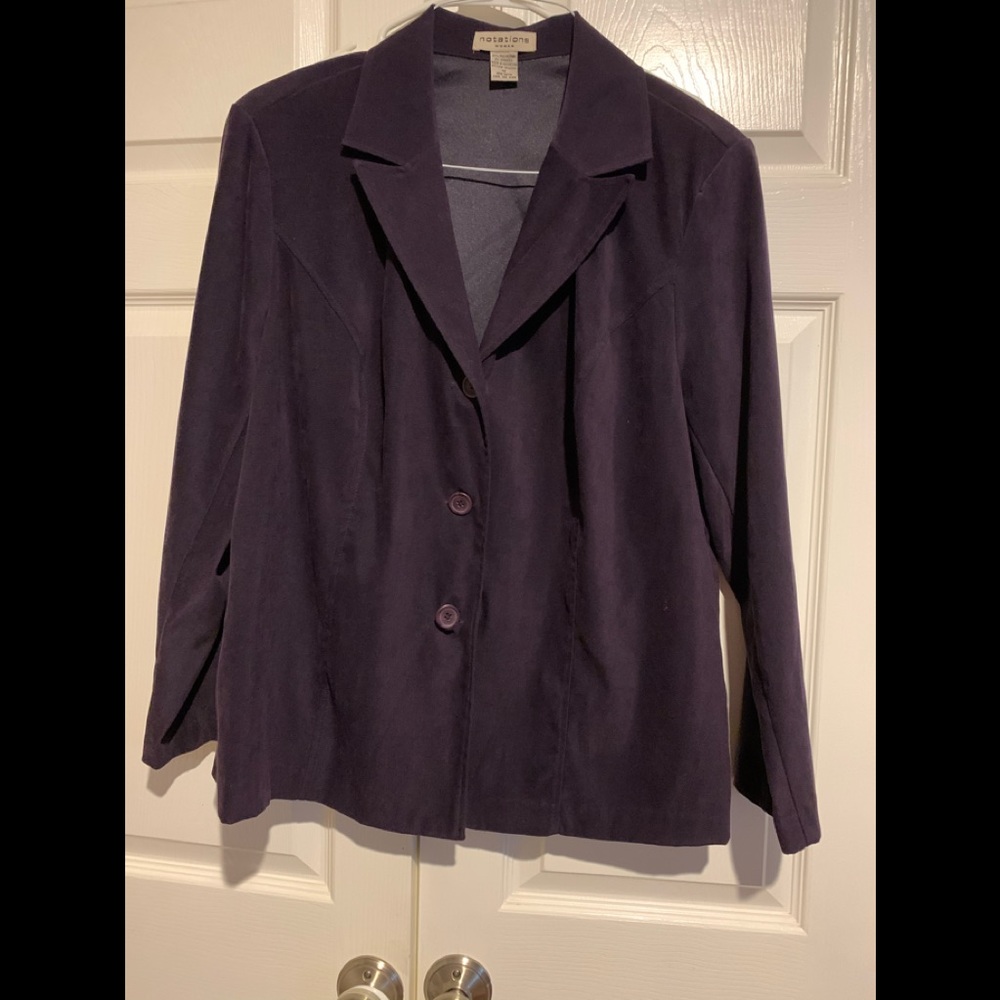 Deep purple velour- look  blazer